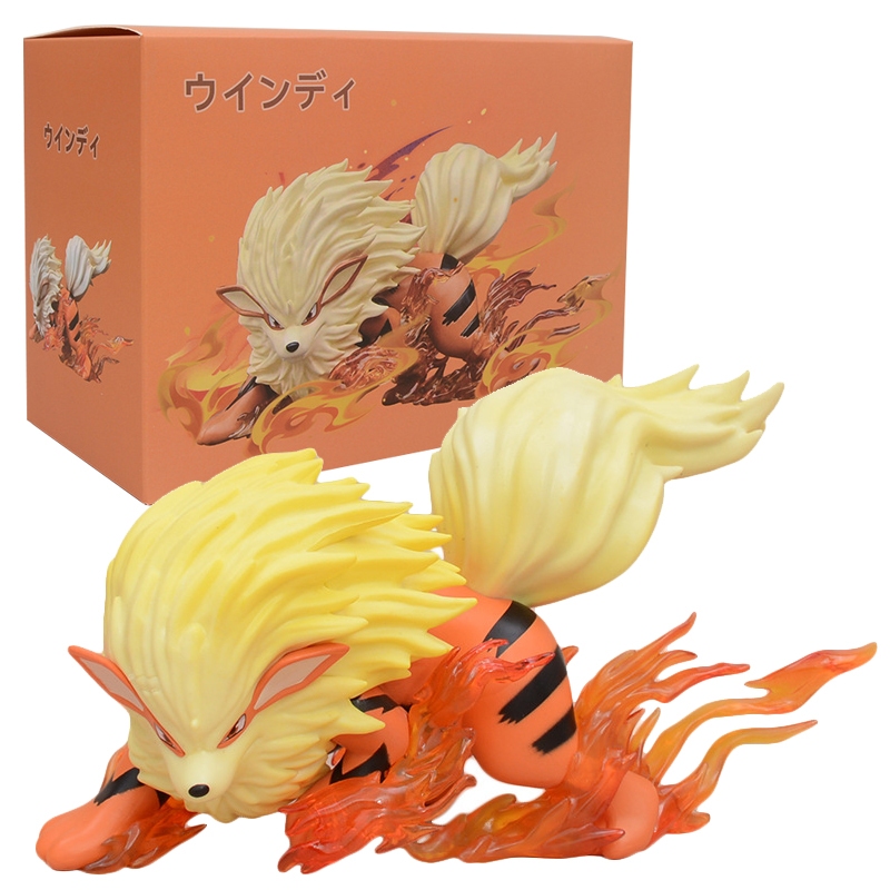 9 ซม.ญี่ปุ่นอะนิเมะรูป Arcanine Growlithe กระเป๋ามอนสเตอร์ PVC ตัวเลขการกระทําเดสก์ท็อปตกแต่งคอลเลกชันตุ๊กตาของเล่น
