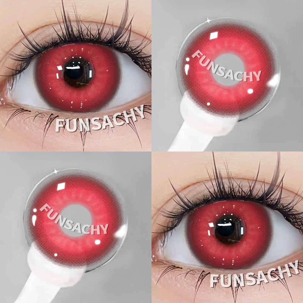 Froya คอนแทคเลนส์ สีแดง สีชมพู สีฟ้า คอนแทคเลนส์ บทบาทสมมุติ กิจกรรมแต่งตัว