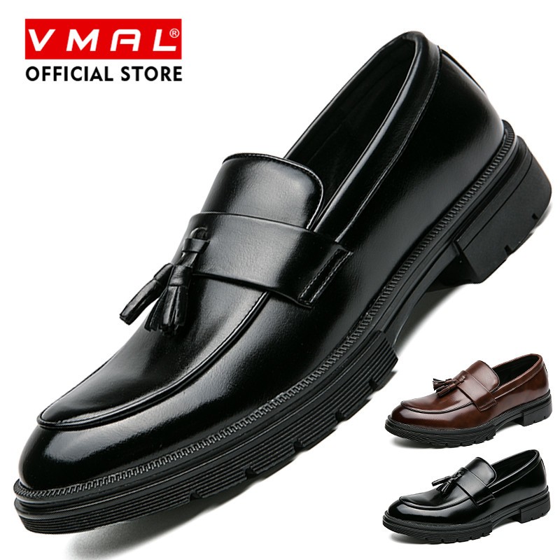 VMAL รองเท้าโลฟเฟอร์หนังลําลอง ข้อสั้น ประดับพู่ ขนาดเล็ก 38-46