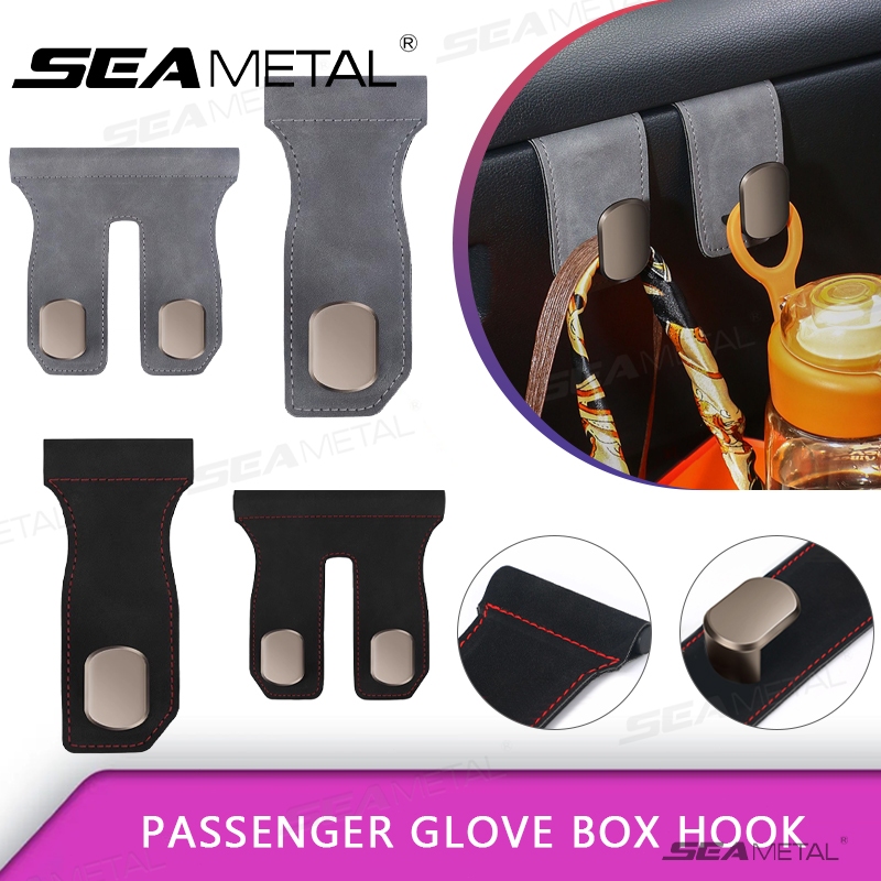 Seametal กล่องถุงมือ ตะขอรถซ่อน กระเป๋าผู้โดยสาร ที่แขวนกระเป๋า ที่เก็บของภายใน อุปกรณ์ตกแต่งรถยนต์