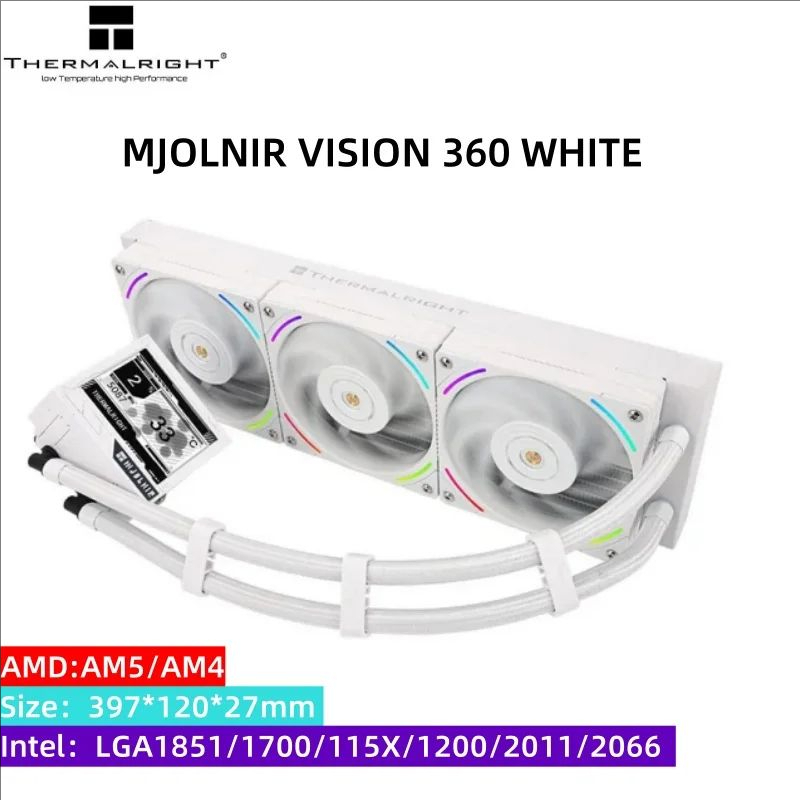 Thermalright MJOLNIR VISION 360 ARGB WHITE หม้อน้ําน้ําเย็นแบบ All-in-one รองรับ LGA1700/115X/2066/A