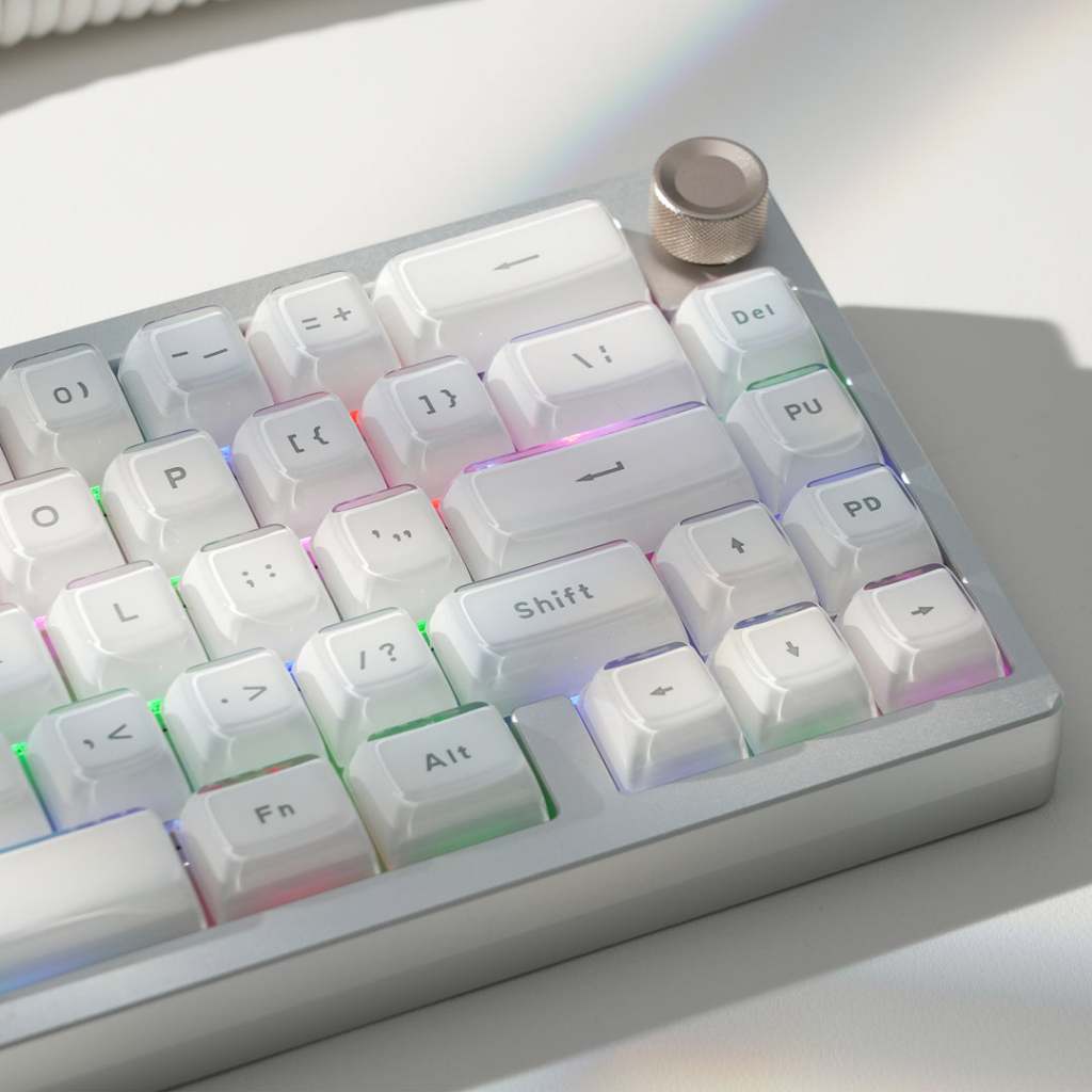 113 คีย์ Jello Ice Crystal Translucent OEM Profile Keycaps Set