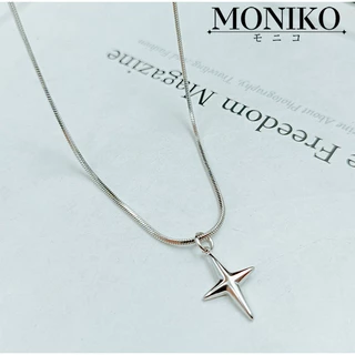 Moniko สร้อยคอเหล็กไทเทเนียมจี้ดาวน้อย Clavicle Chain อุปกรณ์เสริมระดับพรีเมียม