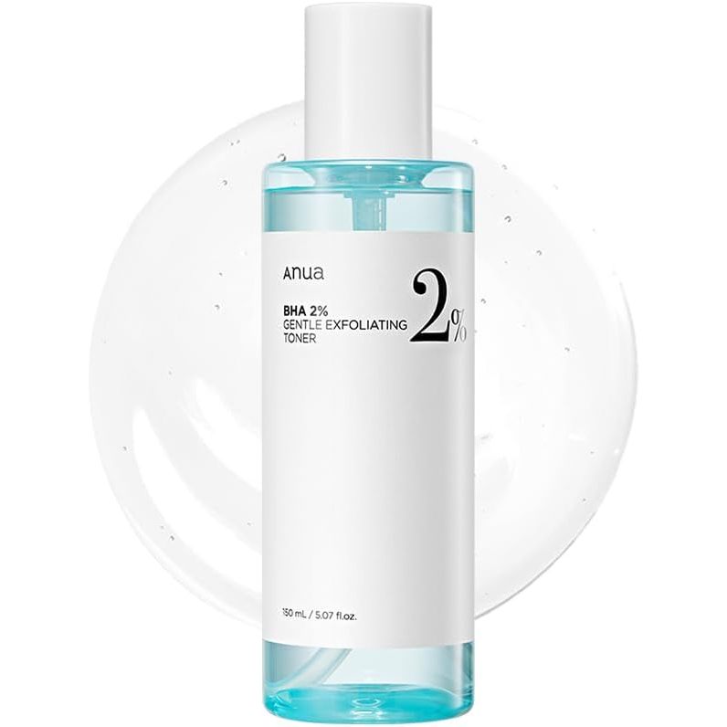 Anua BHA 2% โทนเนอร์ขัดผิวอ่อนโยน, ขัดผิวหน้าอ่อน, กรดซาลิไซลิกสําหรับรูขุมขนและซีบัม, สารสกัดจากทีทรี, กรดไฮยาลูโรนิก, เซราไมด์ (150มล. / 5.07 fl.oz.)
