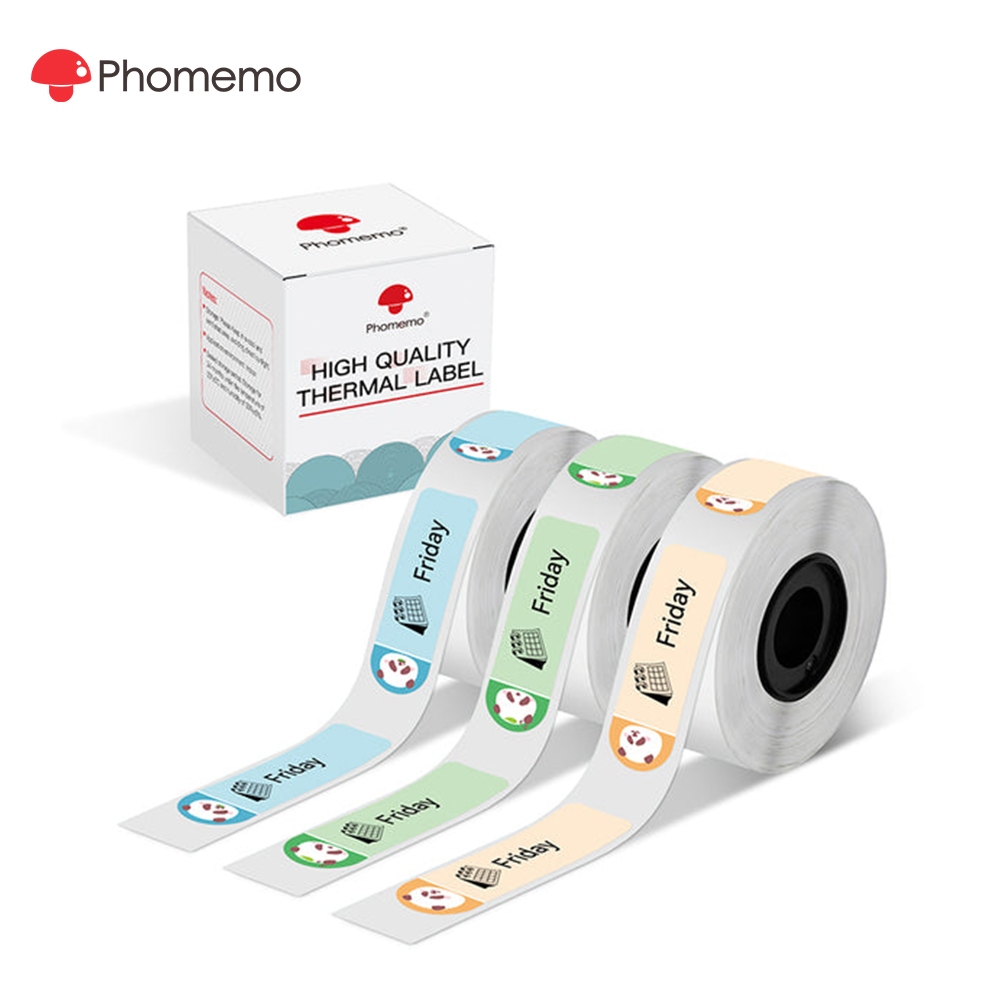 Phomemo สติกเกอร์ฉลากรูปแบบ 12x40 มม.สําหรับเครื่องพิมพ์ D30/Q30/Q31 (3 ม้วน)