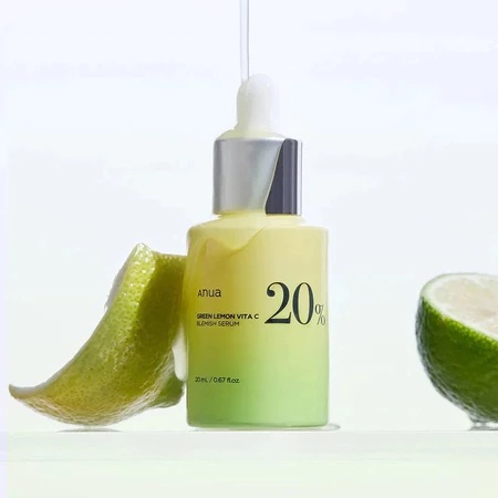 Anua Green Lemon Vita C Blemish Serum, วิตามินซี 20%, สว่าง, ต่อต้านริ้วรอย, ดูแลต่อต้านริ้วรอย (20ml / 0.67 fl.oz)