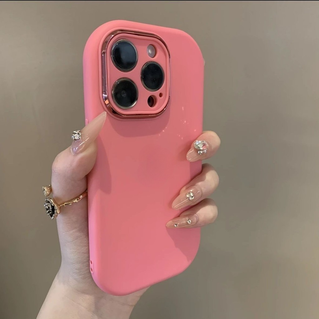 Simple Candy สีซิลิโคนนุ ่ มสําหรับIP iPhone 7 8 Plus SE XR XS Max 11 12 13 14 15 Pro Max 14 15 Plusผู ้ หญิงแฟชั ่ นของขวัญMatte Frostedผิวรู ้ สึกสีแดง