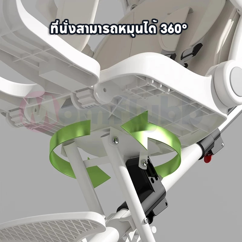 แมลงวันชนิดหนึ่ง รถเข็นเด็กแบบพกพารุ่นฟังก์ชั่นครบชุดนั่งสบายรีไลน์สามารถหมุนได้2ด้านรถเข็นพับได้ - รูปที่ 3