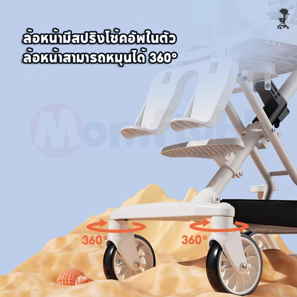 แมลงวันชนิดหนึ่ง รถเข็นเด็กแบบพกพารุ่นฟังก์ชั่นครบชุดนั่งสบายรีไลน์สามารถหมุนได้2ด้านรถเข็นพับได้ - รูปที่ 4