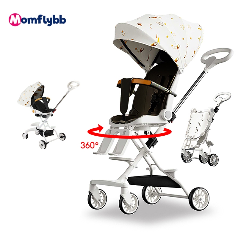 แมลงวันชนิดหนึ่ง รถเข็นเด็กแบบพกพารุ่นฟังก์ชั่นครบชุดนั่งสบายรีไลน์สามารถหมุนได้2ด้านรถเข็นพับได้