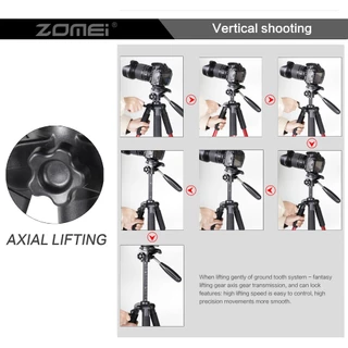 Camera tripod ขาตั้งกล้อง Zomei Series Q188 tripod ขาตั้งกล้องอลูมิเนียมแมกนีเซียมสำหรับวิดีโอและภาพถ่าย DSLR ขากล้องมือถือ ตั้งliveสด กล้อ