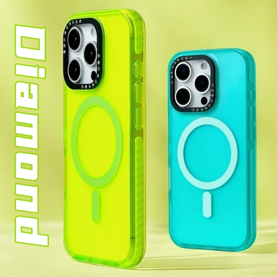 【Diamond/IMD hard case/Green】เคส compatible for iphone 11 12 13 14 15 16 pro max case