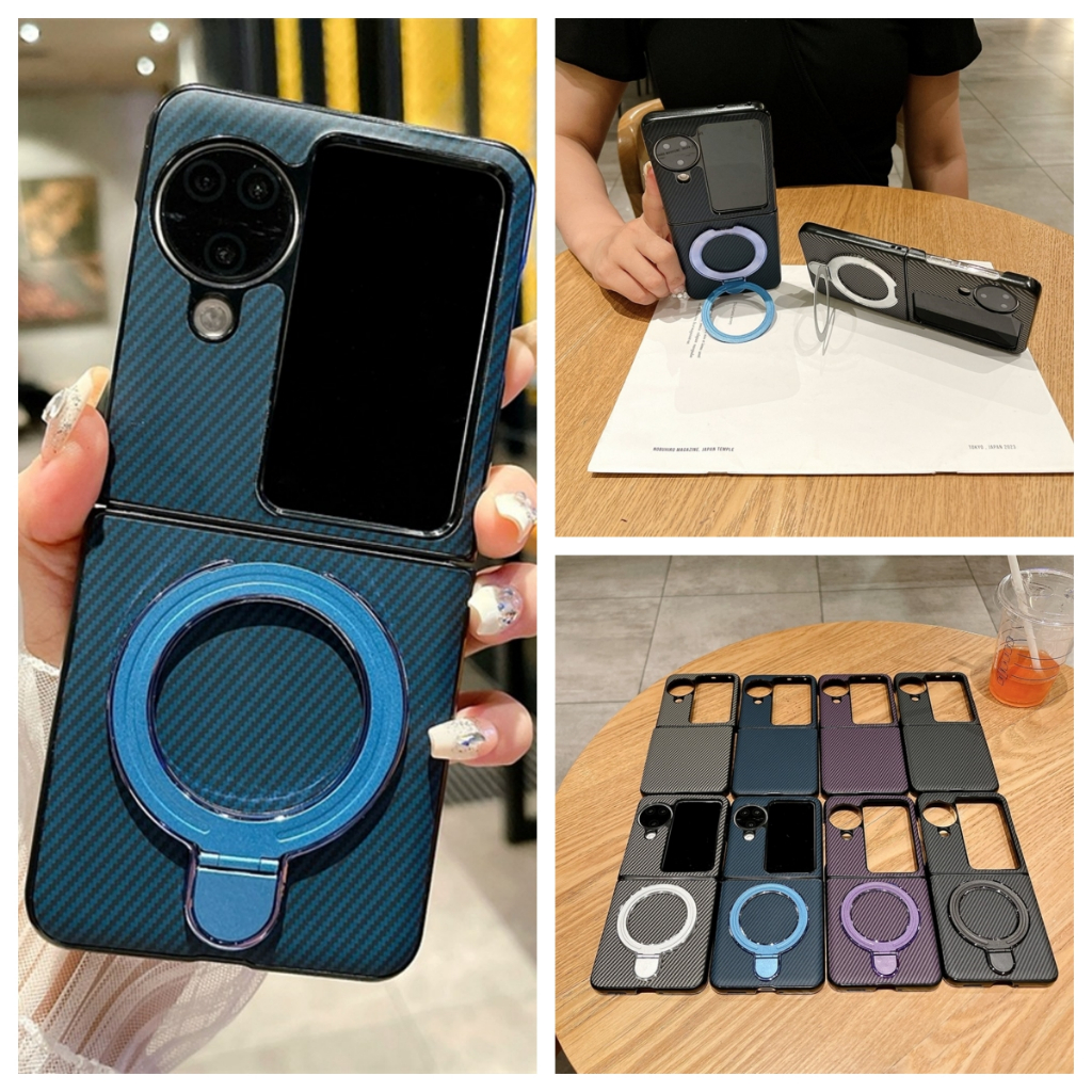 Anti-drop สําหรับ OPPO Find N3 N2 Flipพลิกฝุ่นคลาสสิก N3Flip N2Flip พร้อมวงเล็บเคสโทรศัพท์