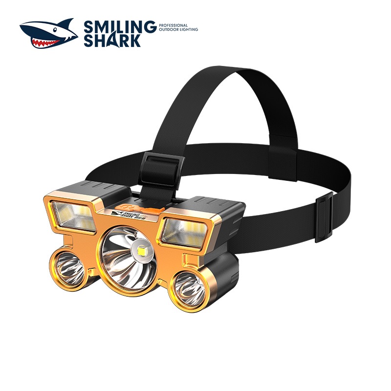 Smiling Shark TD0166 ไฟหน้า LED ไฟหน้า ซุปเปอร์ไบรท์ USB ชาร์จ สําหรับใช้ในการซ่อมแซมรถยนต์