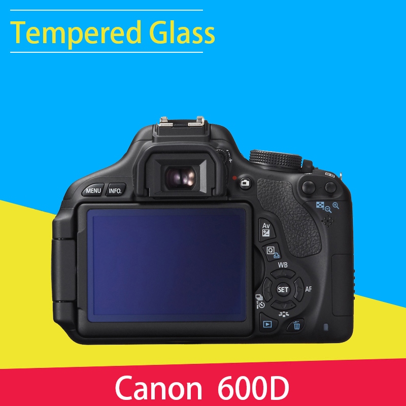 Canon 600D กระจกนิรภัยป้องกันหน้าจอฟิล์ม LCD สําหรับ Canon EOS 600D