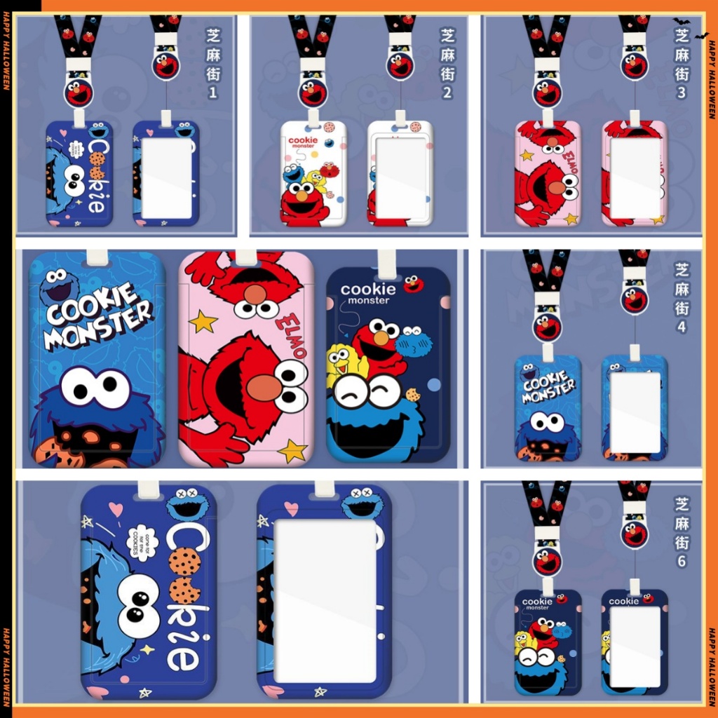 ป้ายชื่อ Sesame Street ที่ใส่บัตรรถบัส บัตรประจําตัว FT36