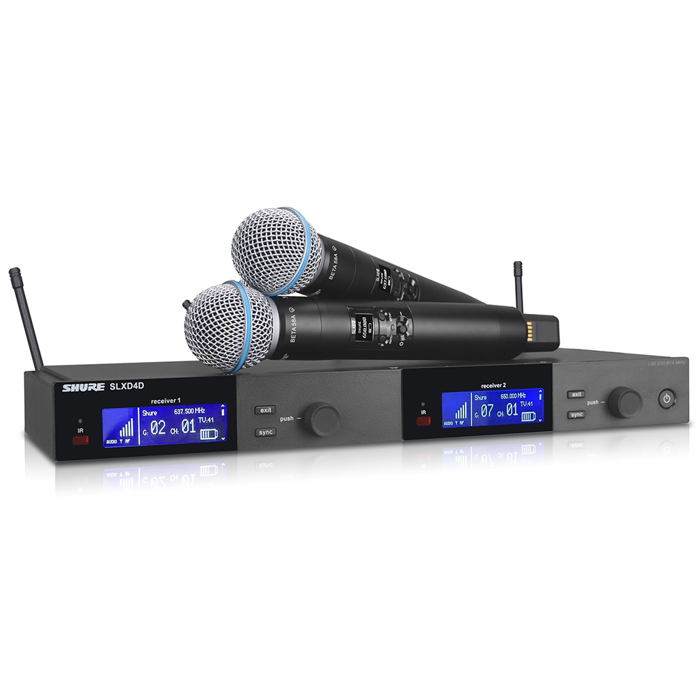 SLXD24D/B58 SLXD4D BETA58A Professional ระดับ Dual Channel Dual ไมโครโฟนระบบไร้สายระดับไฮเอนด์
