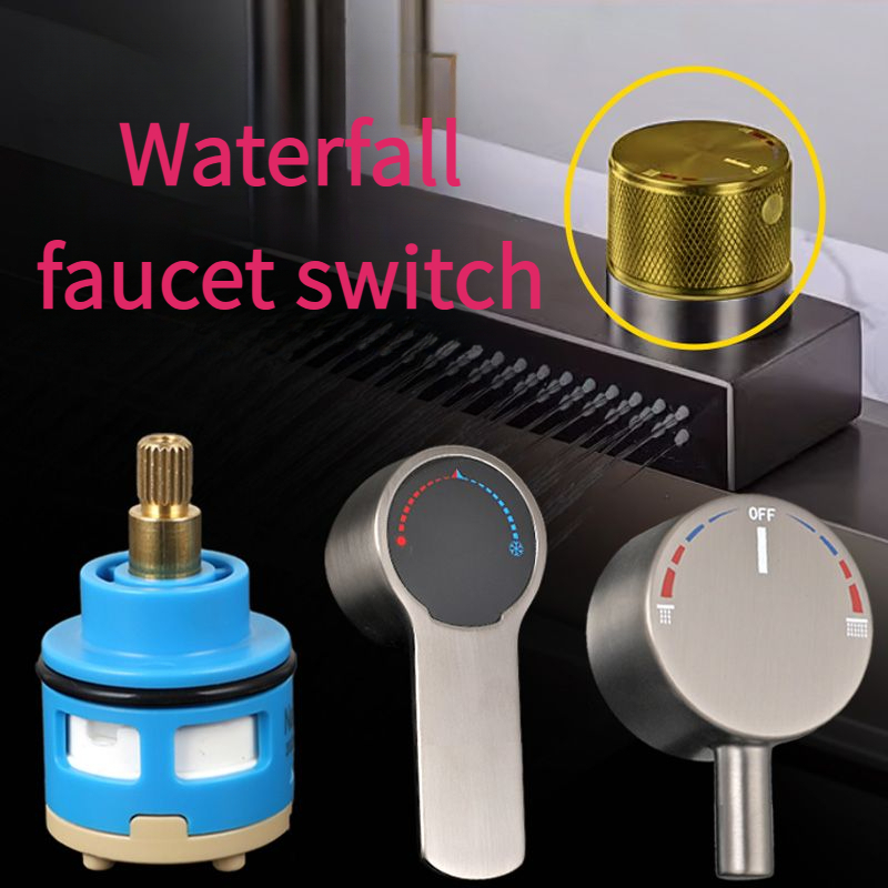 Waterall faucet switch/Flying Rain น้ําตกก๊อกน้ํา Anti-slip อะไหล่ลูกบิดสวิทช์ห้องครัวร้อนและน้ําเย็นซักผ้าผักอ่างล้างหน้าวาล์ว Co