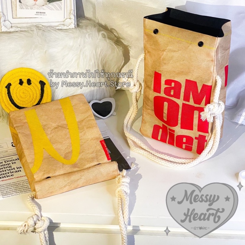 McDonalds Starbucks KFC Ladies Bag Mens Bag Universal Waterproof Messenger Shoulder Bag