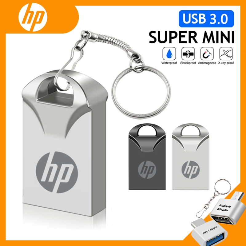 Hp Super Mini Flash Memory Driver 64 GB 128 GB 256 GB 512 GB 1 TB 2 TB USB3.0 หน่วยความจําความเร็วสูง Stick 2 GB 1 GB 4 GB 8 GB 16 GB 32 GB โลหะกันน้ํา Thumb Driver, เหมาะสําหรับโทรศัพท์มือถือ, คอมพิวเตอร์, ลําโพง