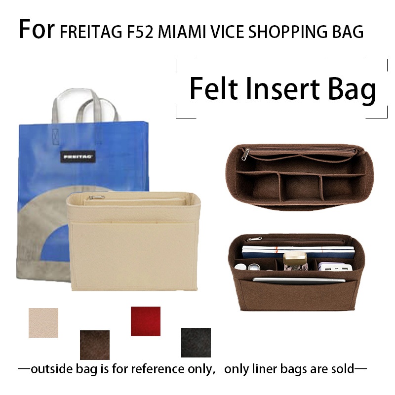 Organizer สําหรับ FREITAG F52 MIAMI VICE SHOPPING bag ใส่กระเป๋าเครื่องสําอางกระเป๋าแบบพกพากระเป๋าถือ Liner Felt ใส่กระเป๋าทุกวันจัดแต่งทรงผมกระเป๋าปกป้องภายในกระเป๋า