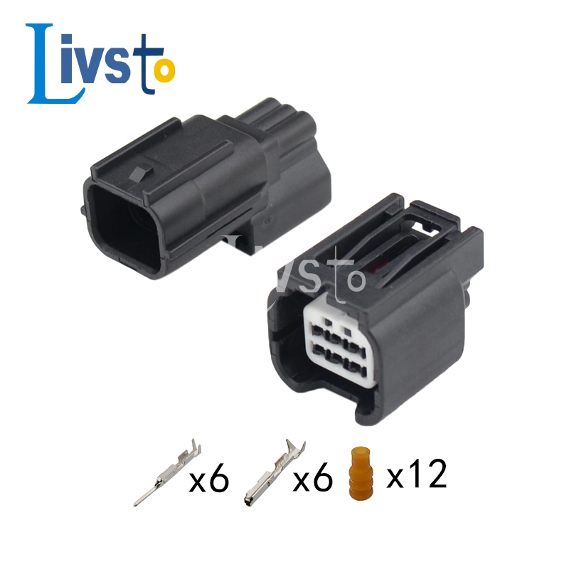 1 pcs 6pin ชายหญิงเชื่อมต่อ plug7282-2764-30/7283-764-30 เหมาะสําหรับรถด้านหลังกันชนย้อนกลับเรดาร์ DJ7068K-0.6-11/21 G379