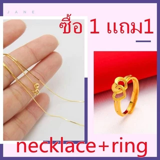 【buy 1 take 1】สร้อยคอทองคําอิตาลี 18เค ไม่ลอกไม่ดํา มันแฟชั่นยาว18นิ้วงานทองแท้ สร้อยคอทอง สร้อยคอผู้หญิง คอน่ารัก cool nec