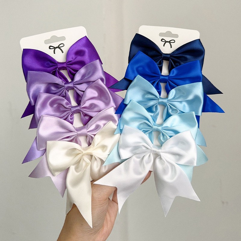1 ชิ ้ นหวานโบว ์ คลิปผมสําหรับเด ็ กสีทึบ Handmade สาวอุปกรณ ์ เสริมผมขายส ่ ง