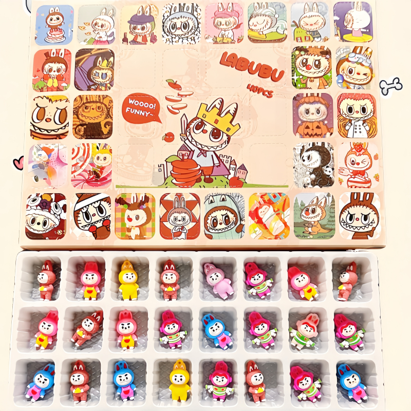 40 ชิ้น LABUBU Sanrio ตุ๊กตาจี้ 40 หลุมกล่องตาบอดพวงกุญแจกระเป๋าแขวนเครื่องประดับขนาดเล็กของขวัญ Surprise ของเล่น