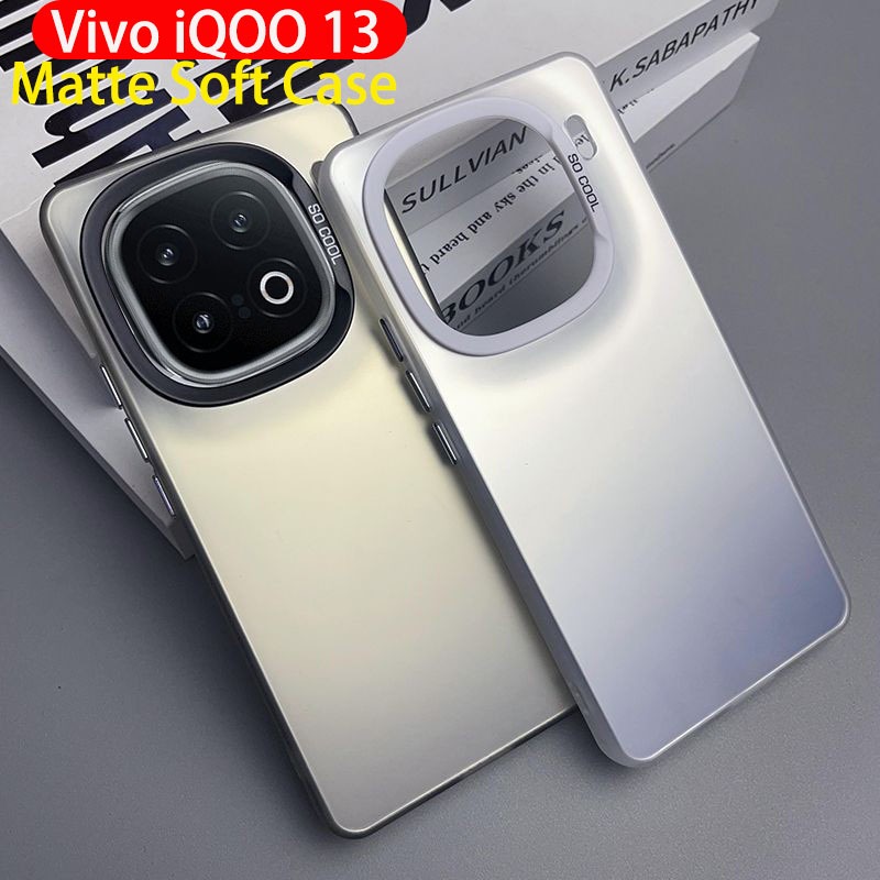 Metallic Aurora Skin Matte สําหรับ Vivo iQOO 13 12 11 Pro 11Pro 12Pro iQOO11 iQOO12 5G เคสโทรศัพท์ Soft TPU ซิลิโคนกันกระแทกกรณีกล้องปกป้องคู่ปกหลัง