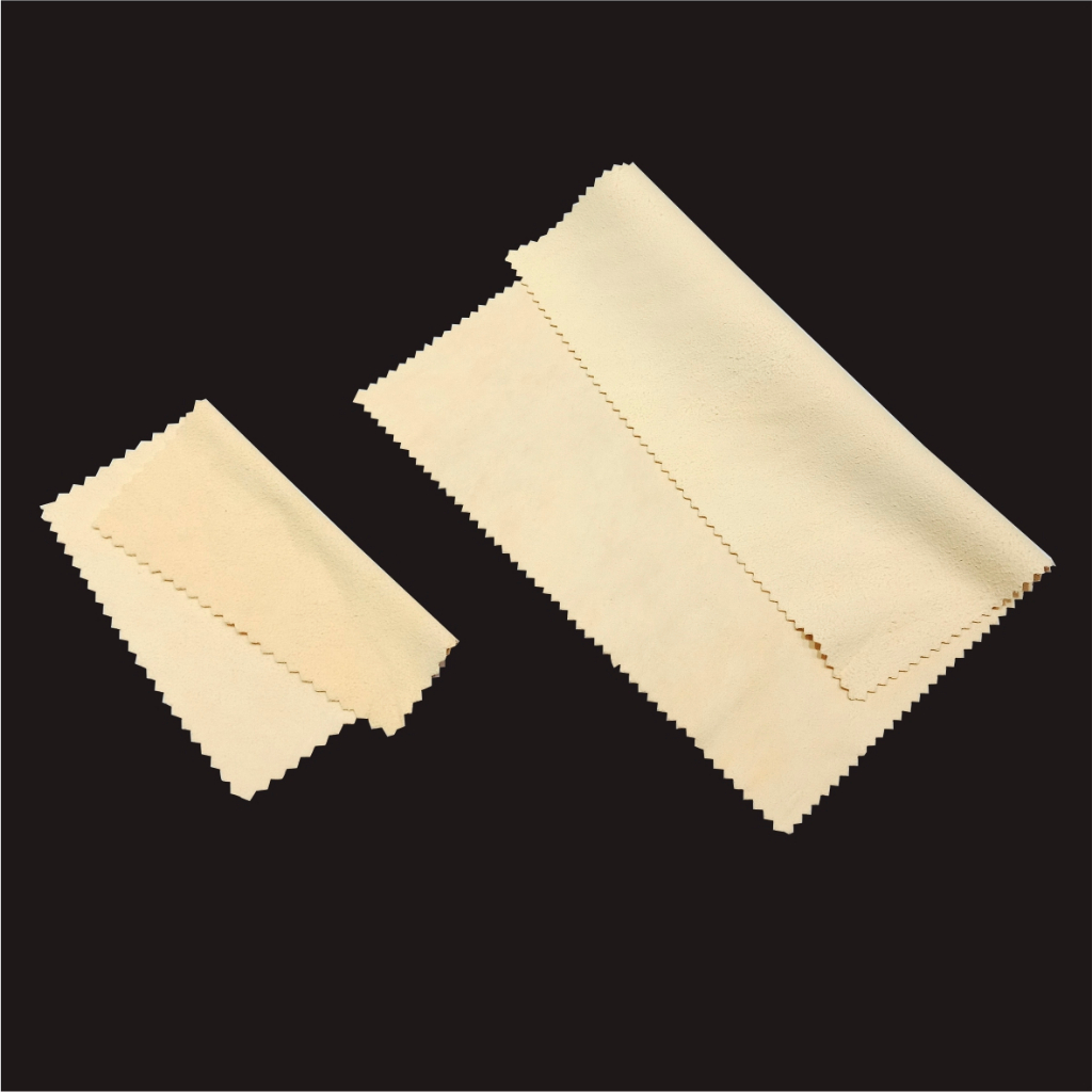 Chamois หนังเพชรอัญมณีคุณภาพสูง Soft Goatskin ผ้าทําความสะอาดขัด Pearl Gold เครื่องประดับอินทรีย์ลบน้ํามัน