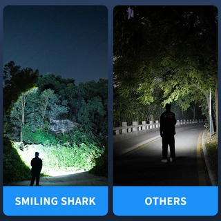 Smiling Shark TD0193 6*LED ไฟหน้าขนาดเล็ก 3 โหมด Type-c โคมไฟหัวชาร์จปริมาณสดจอแสดงผลแสงสะดวกกันน้ําตกปลากลางแจ้ง Camping