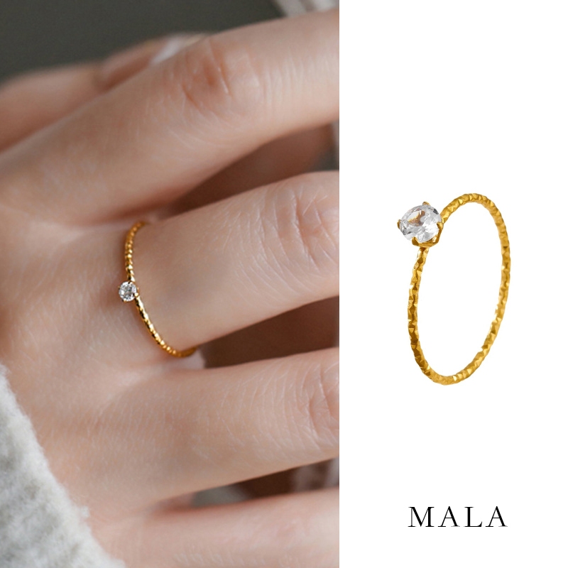 ชุดเพชรสแตนเลส แหวนทอง 18k แหวนสีเหล ็ กไทเทเนียม