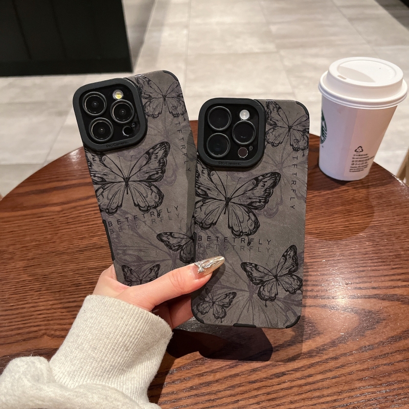 ผีเสื้อ เคสไอโฟน 16 pro max 13 11 15 16 14 pro max 15 pro max 13 pro max เคส iphone 14 12 12 pro max 16 pro 16 plus 15 pro 14 pro 13 pro 12 pro 14 plus 15 plus เคสโทรศัพท์ กันกระแทก หนังนิ่ม