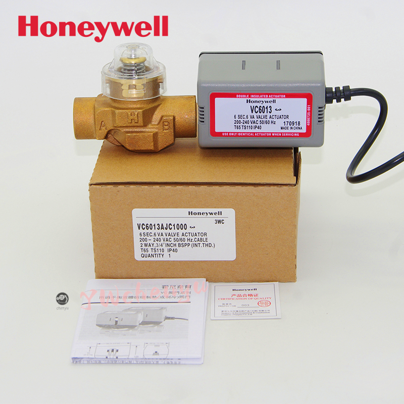 วาล์วไฟฟ้า,2-way honeywell ขดลวดพัดลม VC4013 VN4013 VC6013 VN6013 VC4043 เครื่องปรับอากาศวาล์วน้ํา t