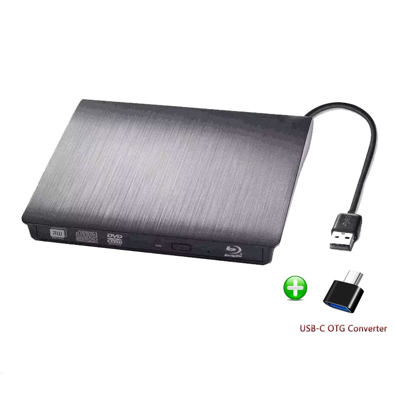 เครื่องเล่น DVD Blu-ray ภายนอก USB BD-COMBO BD-RW CD/DVD burner รองรับ Win7 win10 HD 1080P