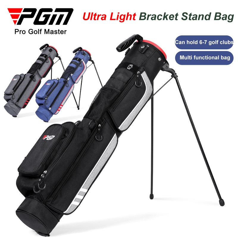 Pgm ถุงกอล์ฟ Ultra-Light Water-Repellent วัสดุ Stable Bracket สําหรับผู้ชายผู้หญิง สีดํา/เทา/น้ําเงิน/ทะเลสาบสีฟ้า QIAB028