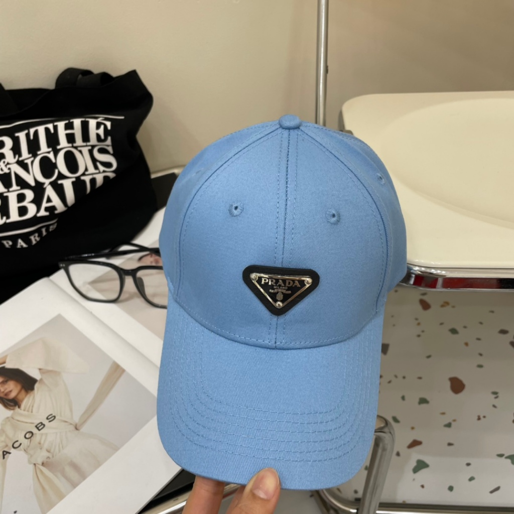 Gz12 Prada Men Women Sky Blue Baseball Cap