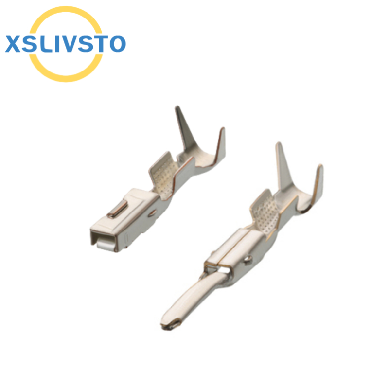 50 /100 pcs 8240-0490 รถยนต์ LED ไฟหน้า Daylights ไฟตัดหมอกสายไฟทองเหลืองดีบุกชุบ crimp terminal DJ621C-1.5*0.6A DJ611C-1.5*0.6A G547 G548