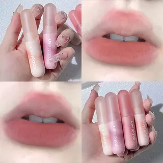 ลิปจิ๋ว ลิปสติก ลิปสติก แบบจุ่ม เนื้อแมตต์ กํามะหยี่ สีนู้ด ธรรมชาติ กันน้ำ ไม่หลุด สีสวย 6 เฉดสี