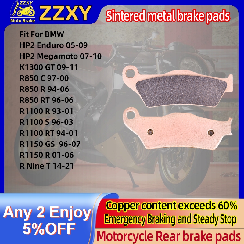 1 คู่ด้านหลัง Sintered โลหะรถจักรยานยนต์อุปกรณ์เสริมเบรคสําหรับ BMW HP2 05-10 K1300 GT 09-11 R1100 R