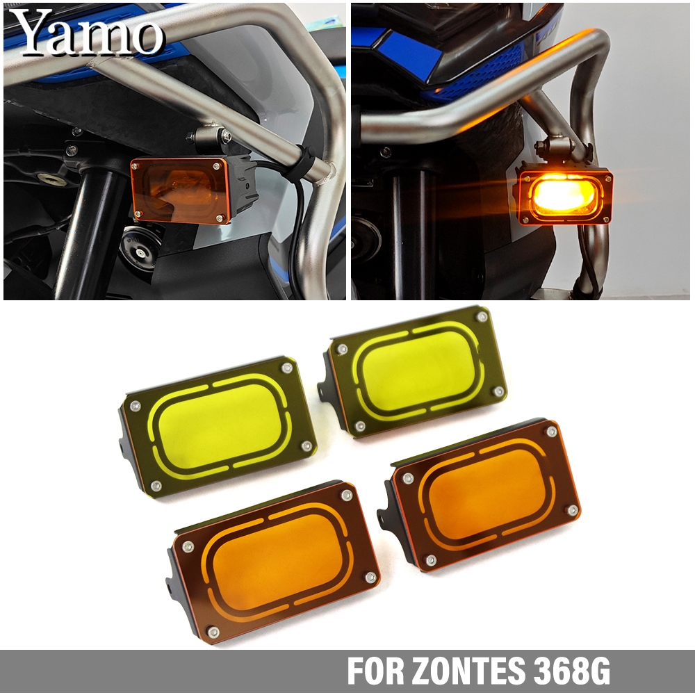 สําหรับ Zontes 368G 368G ป้องกันสปอตไลท์การปรับเปลี่ยนรถจักรยานยนต์ฝาครอบป้องกันสปอตไลท์