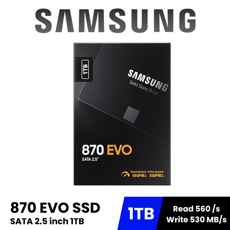 Samsung (เอสเอสดี） 1TB 870 EVO SATA3 2.5" SSD