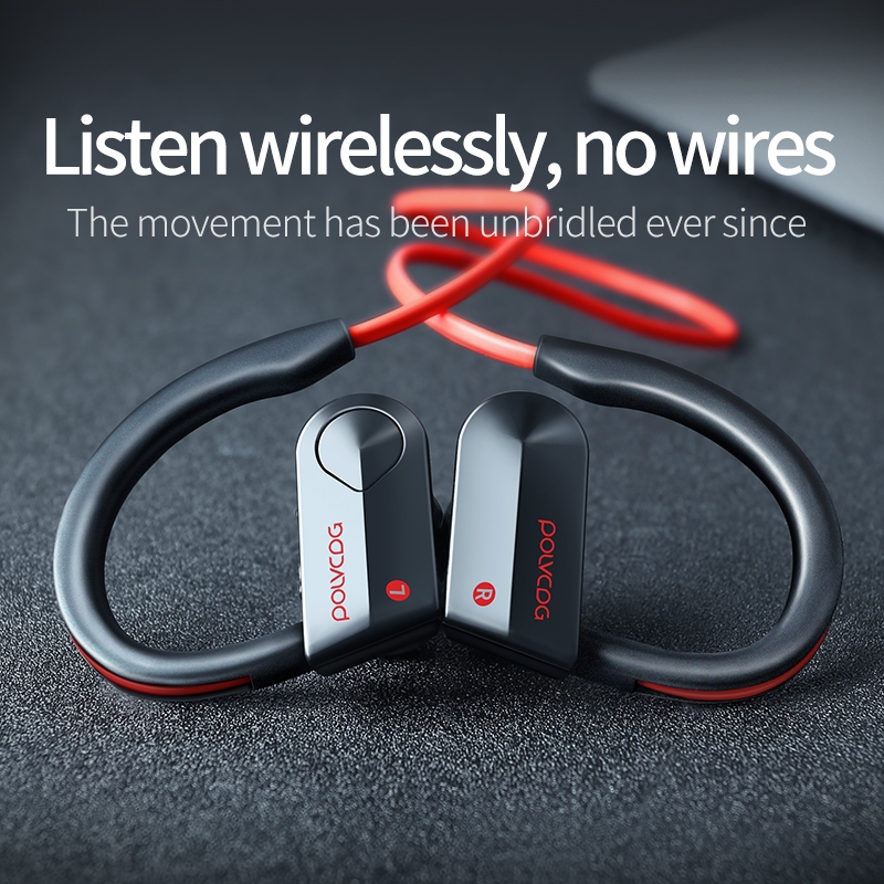 【Sports Bluetooth Headset】Polvcdg-K98 ชุดหูฟังบลูทูธไร้สาย IPX5 กันน้ํา ลดเสียงรบกวน พร้อมไมโครโฟน สําหรับ iPhone Android