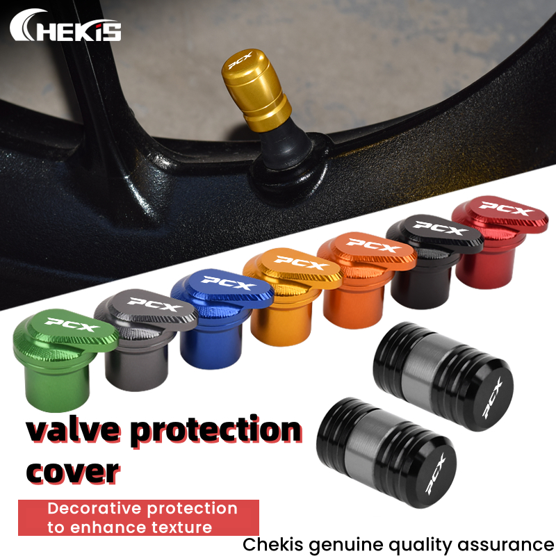 Chekis สําหรับ HONDA PCX 125 150 160 PCX160 PCX150 ดัดแปลงฝาครอบวาล์วยางพร้อมฝาครอบตกแต่งอลูมิเนียมอัลลอยด์ป้องกันการรั่ว
