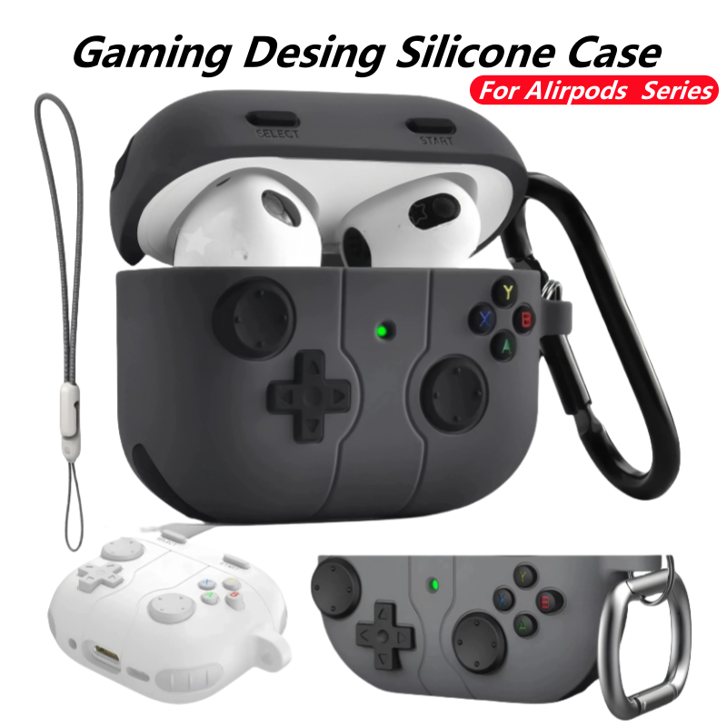 สําหรับ Airpods 4 เคสซิลิโคนสําหรับ Aiprods 3/2/1 กรณีพร้อมตะขอ Fpr Airpods pro 2 กรณี