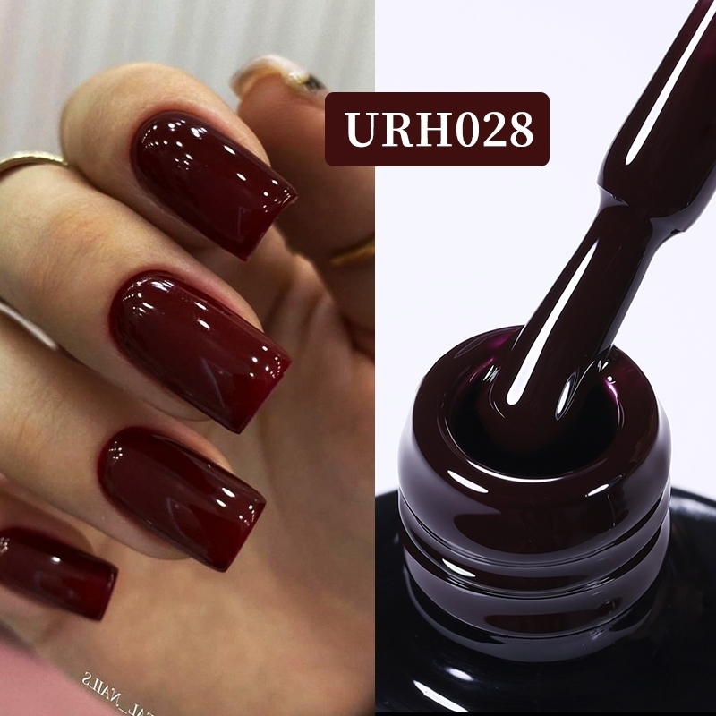 UR SUGAR ยาทาเล็บเจลยูวี สีนู้ด สีแดงเข้ม สีทาเล็บเจล 7 มล.