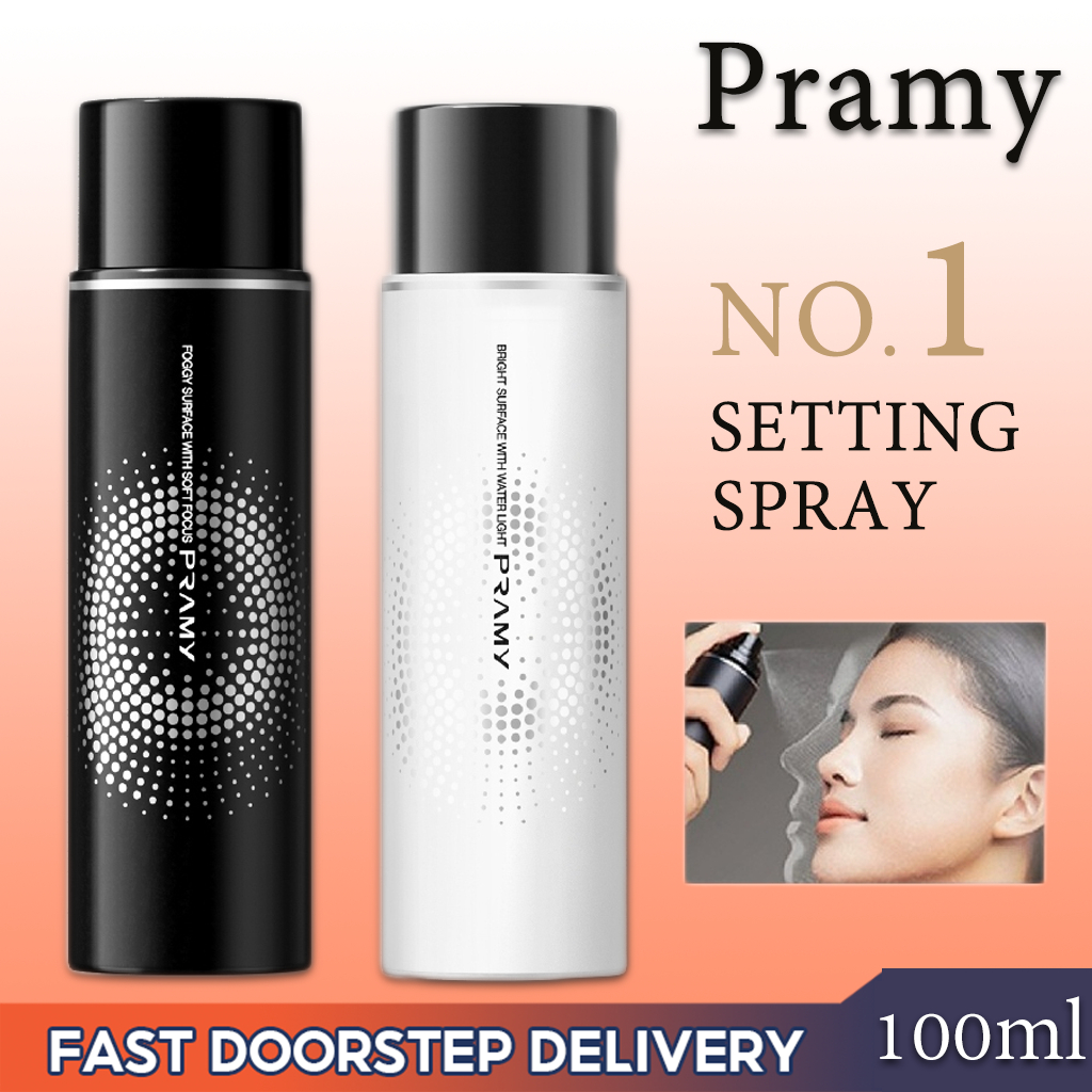Pramy Moisturizing Makeup Setting Spray ควบคุมมัน ติดทนยาวนาน 12 ชั่วโมง พรามี่ ใช้ได้กับผิวแห้งและผิวมัน 100 ml ควบคุมมัน ติดทนยาวนาน 12 ชั่วโมง