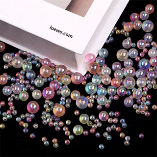30g/lot พลาสติกอะคริลิค Non-Hole ลูกปัด Magic Rainbow Bubble ลูกปัดสําหรับ DIY เครื่องประดับหัตถกรรมทํา