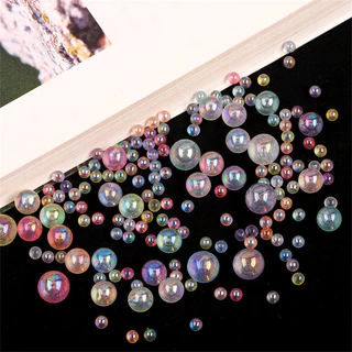 30g/lot พลาสติกอะคริลิค Non-Hole ลูกปัด Magic Rainbow Bubble ลูกปัดสําหรับ DIY เครื่องประดับหัตถกรรมทํา